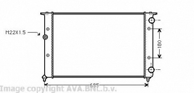 AVA QUALITY COOLING vwa2116 -  Радиатор, охлаждение двигателя